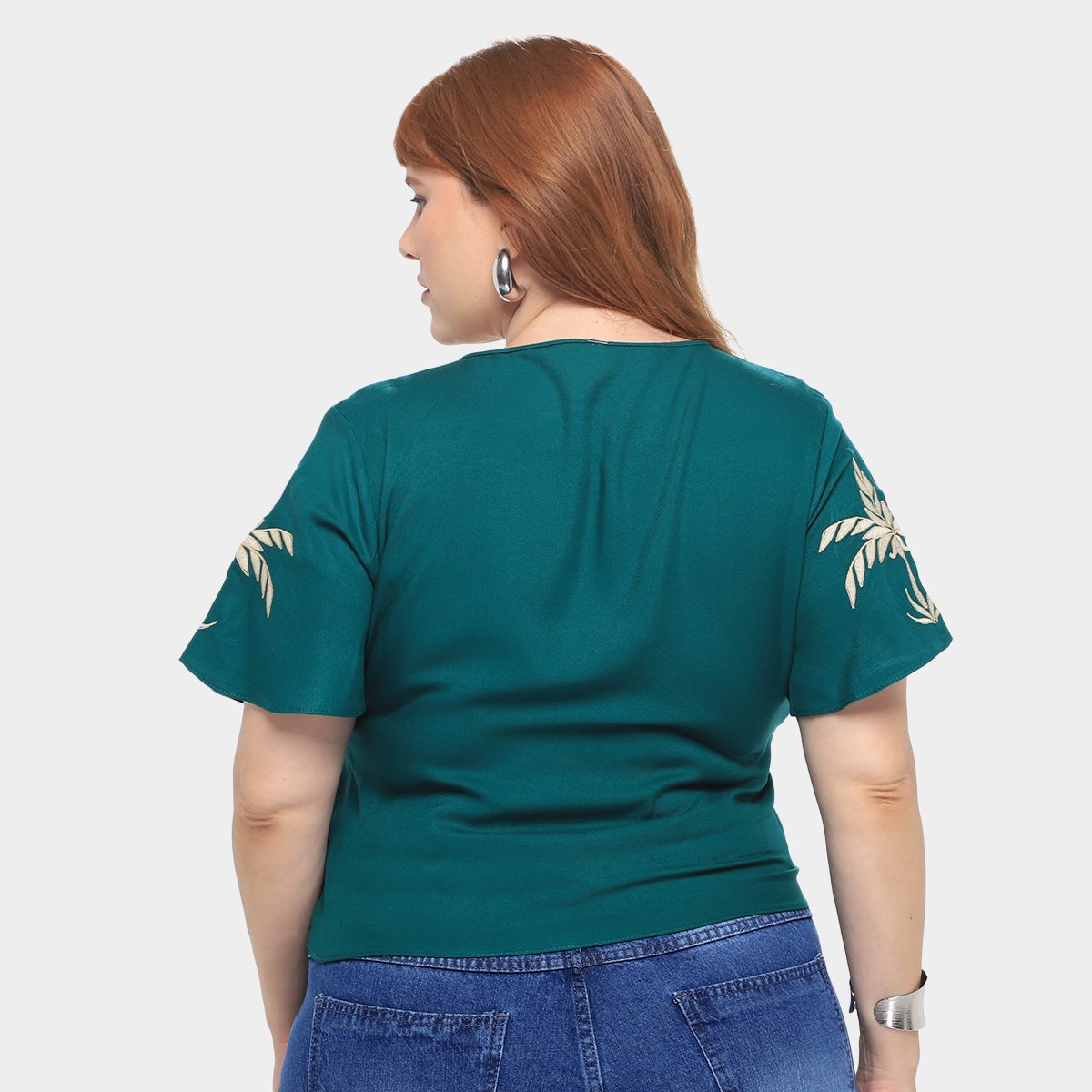Blusa Plus Size Lunender Nó Frontal Feminina - Tam: P - 1