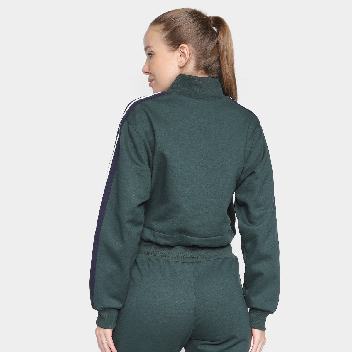 Blusa Moletom Cropped Ellesse Gola Alta Feminina - Tam: M - 1