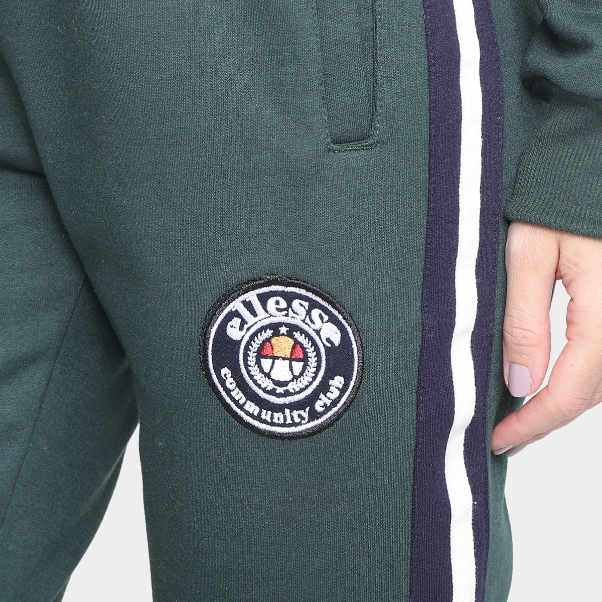 Calça Moletom Ellesse Listras Lateral Feminina - Tam: GG - 2