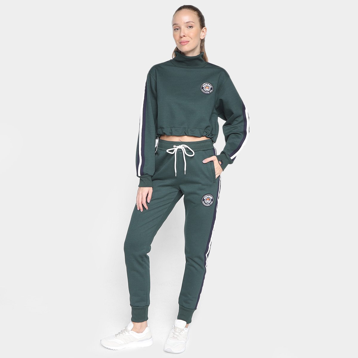 Calça Moletom Ellesse Listras Lateral Feminina - Tam: GG - 3