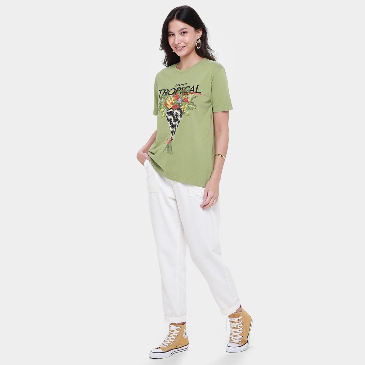 Camiseta Farm Fit Bouquet Tropical - Tam: G - 3