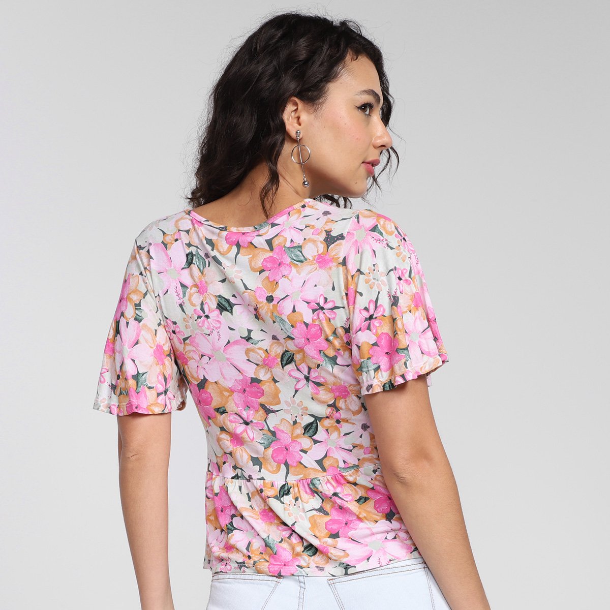 Blusa Lecimar Floral Feminina - Tam: P - 1