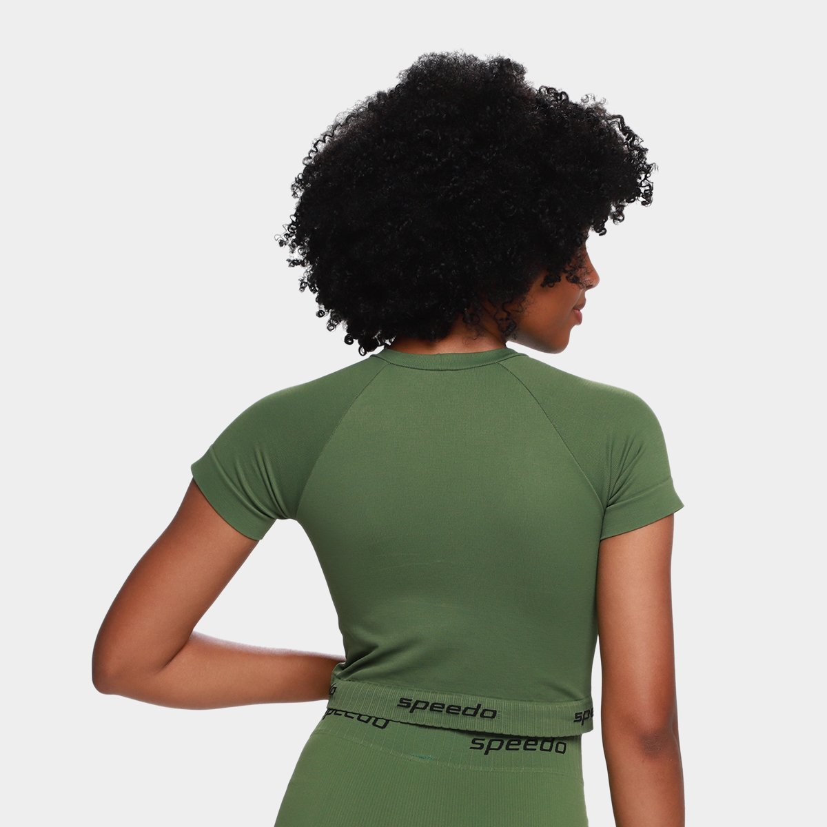 Camiseta Cropped Speedo Esportiva Feminina - Tam: P - 1