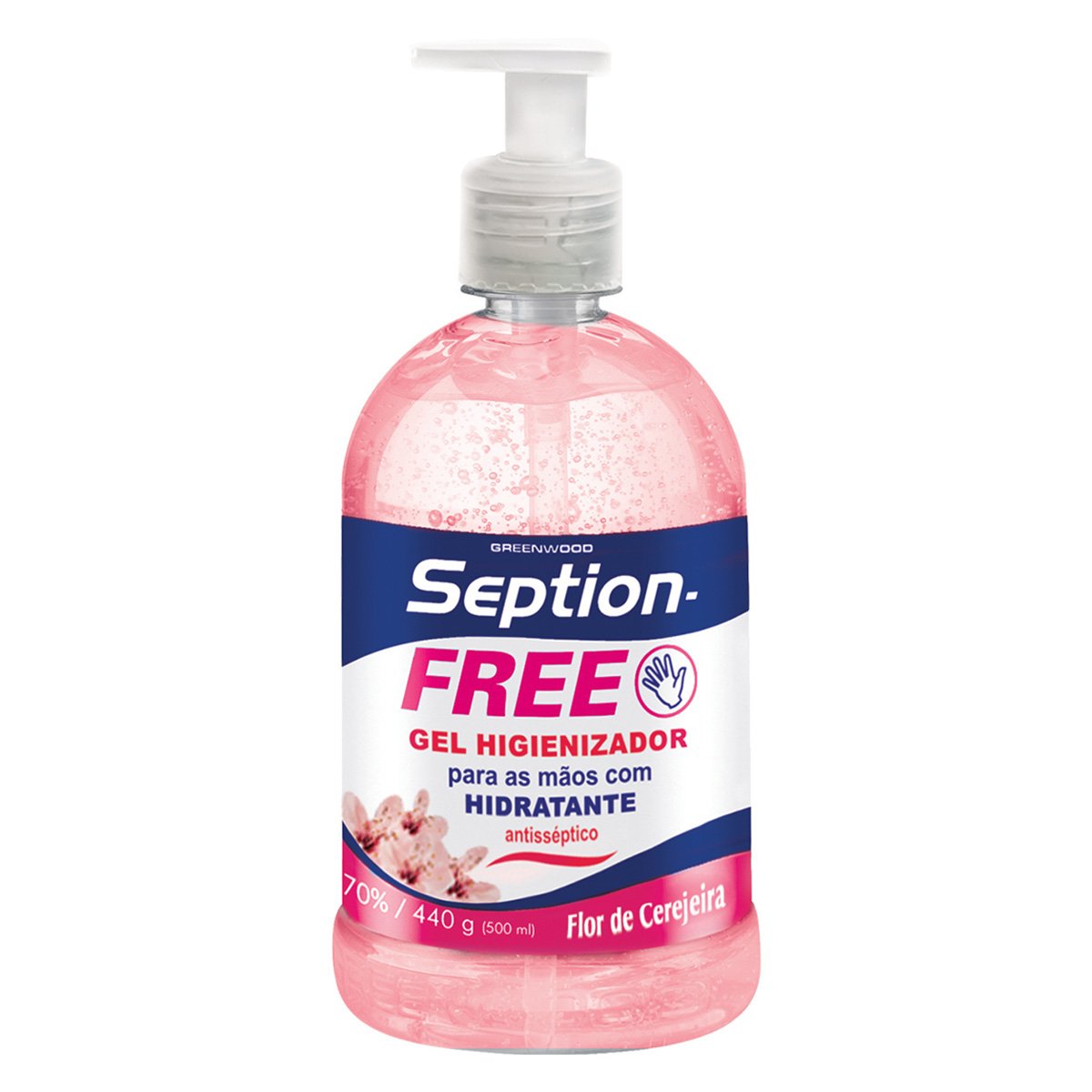 Gel Higienizador Para Mãos Seption Free - Flor de Cerejeira - 500ml