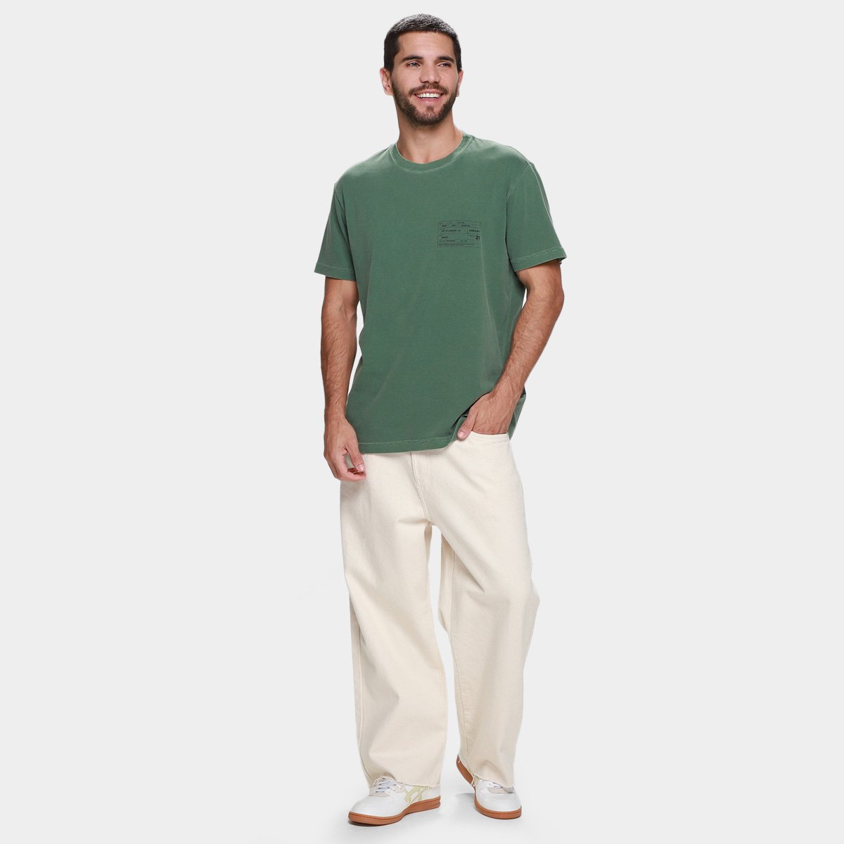 Camiseta Osklen Stone Carimbo Masculina - Tam: P - 3