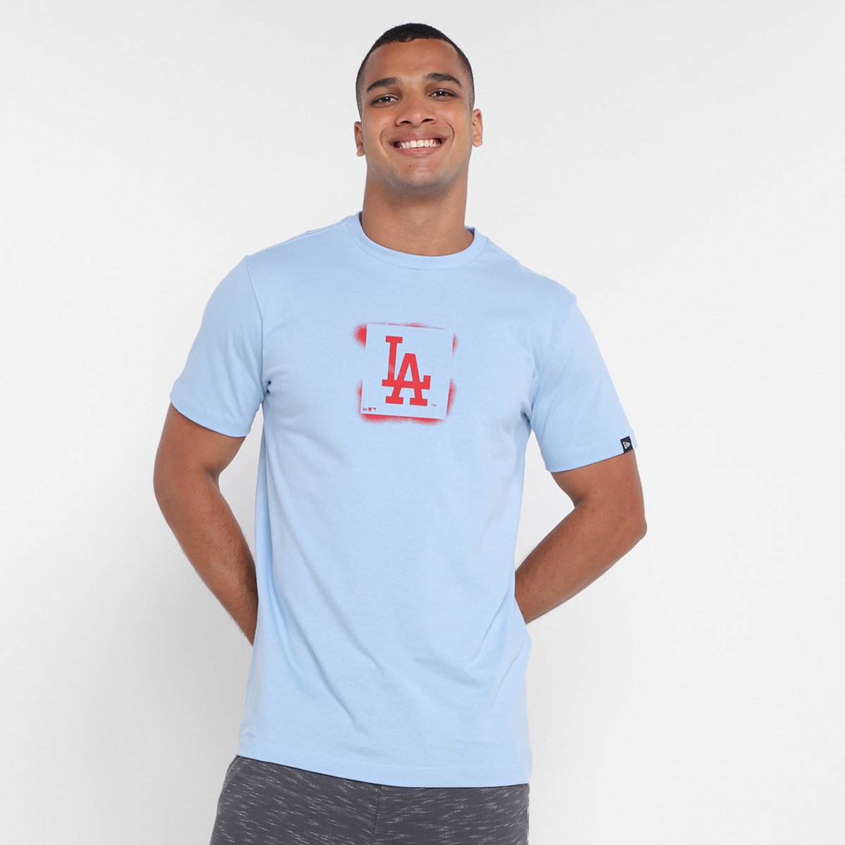 Camiseta New Era Street Life Stencil Los Angeles Dodgers Masculina
