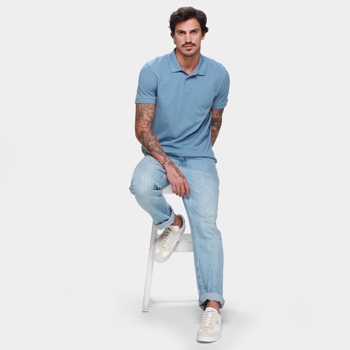 Camisa Polo Hering Casual Masculina - Tam: P - 3