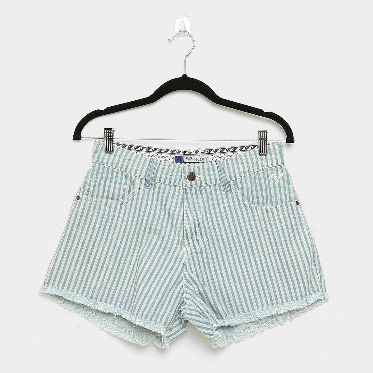 Shorts Jeans Roxy Stripe Days Feminino