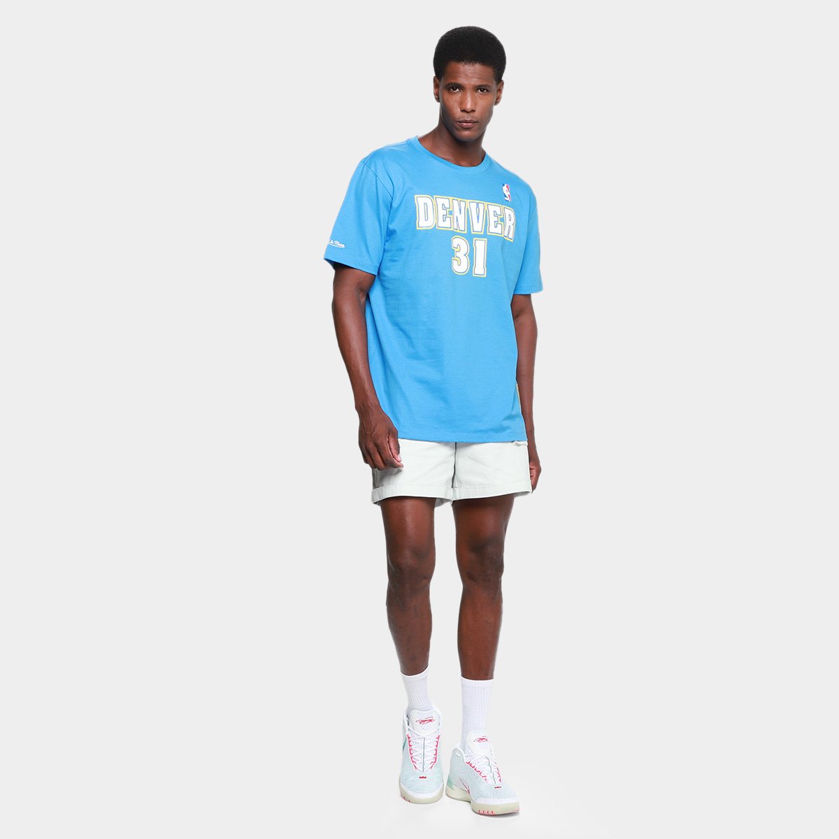 Camiseta NBA Denver Nuggets Nene Mitchell & Ness Masculina - Tam: P - 5