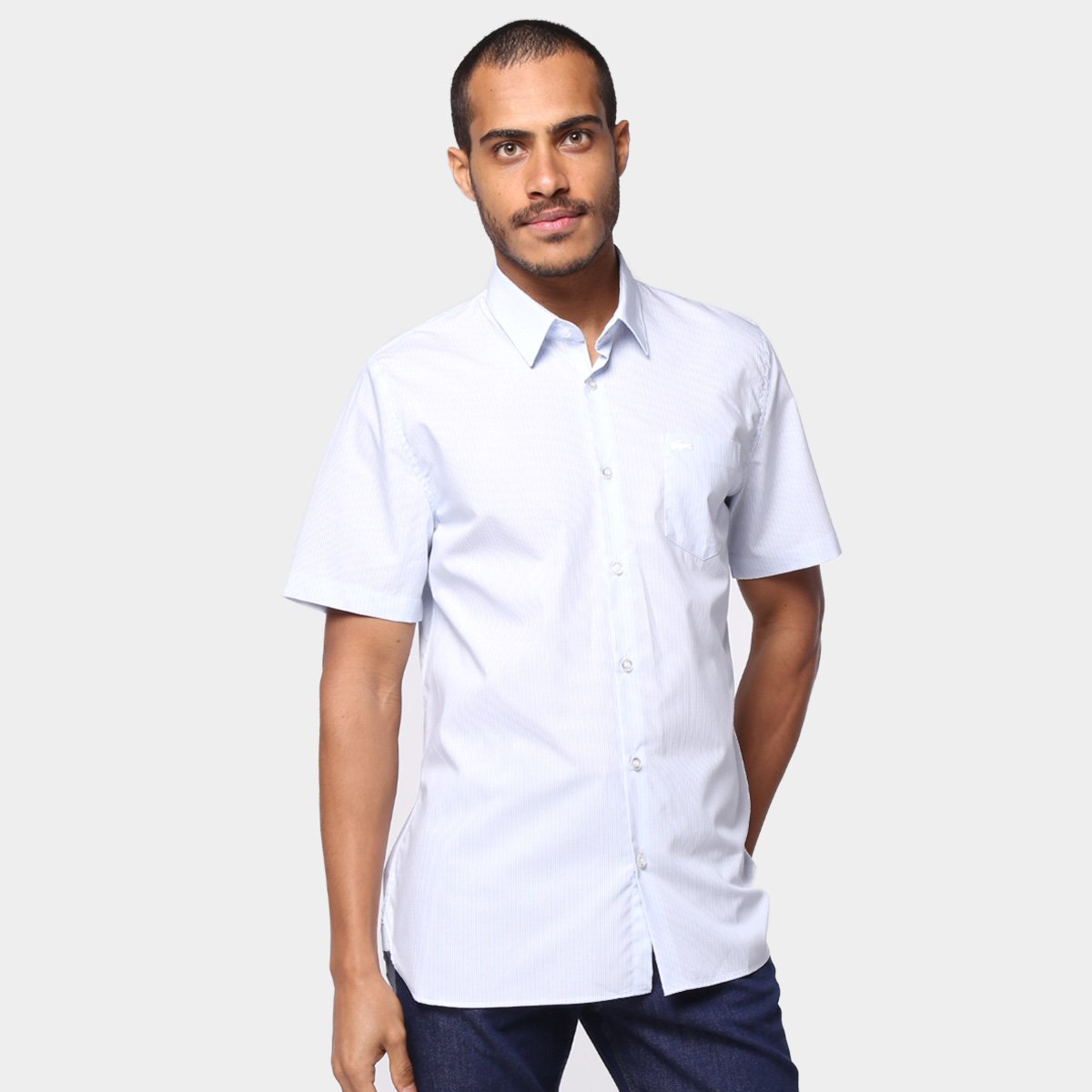 Camisa Lacoste Regular Fit Oxford Lacoste Masculina