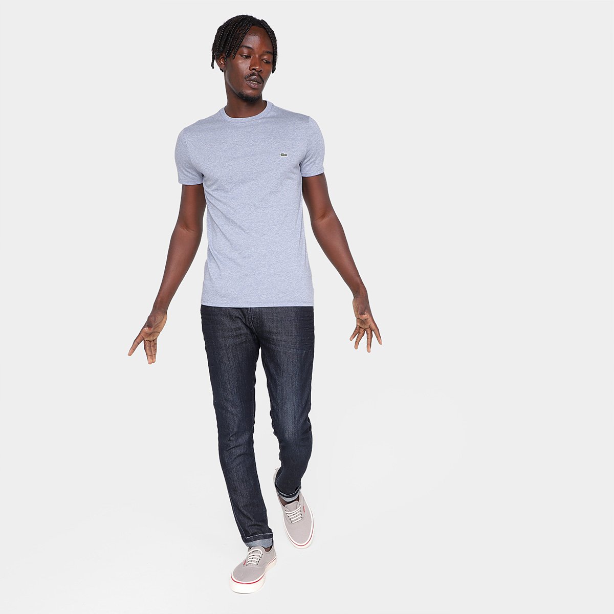 Camiseta Lacoste Logo Masculina - Tam: GG - 3