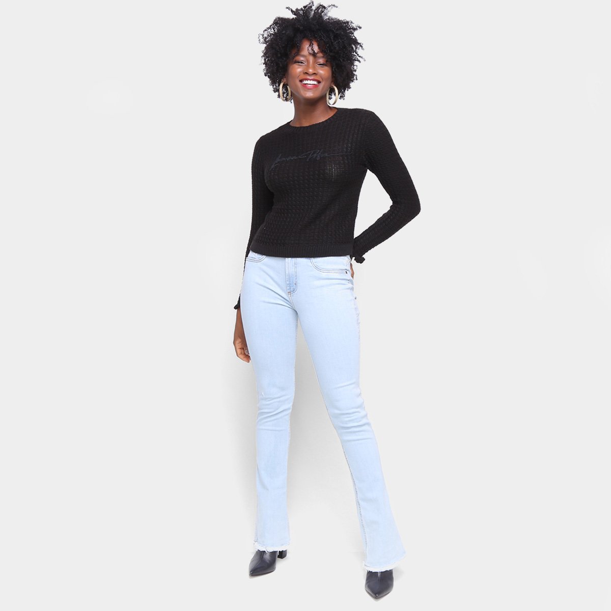 Calça Jeans Lança Perfume Lavagem Clara Bootcut Feminina - Tam: 40 - 3