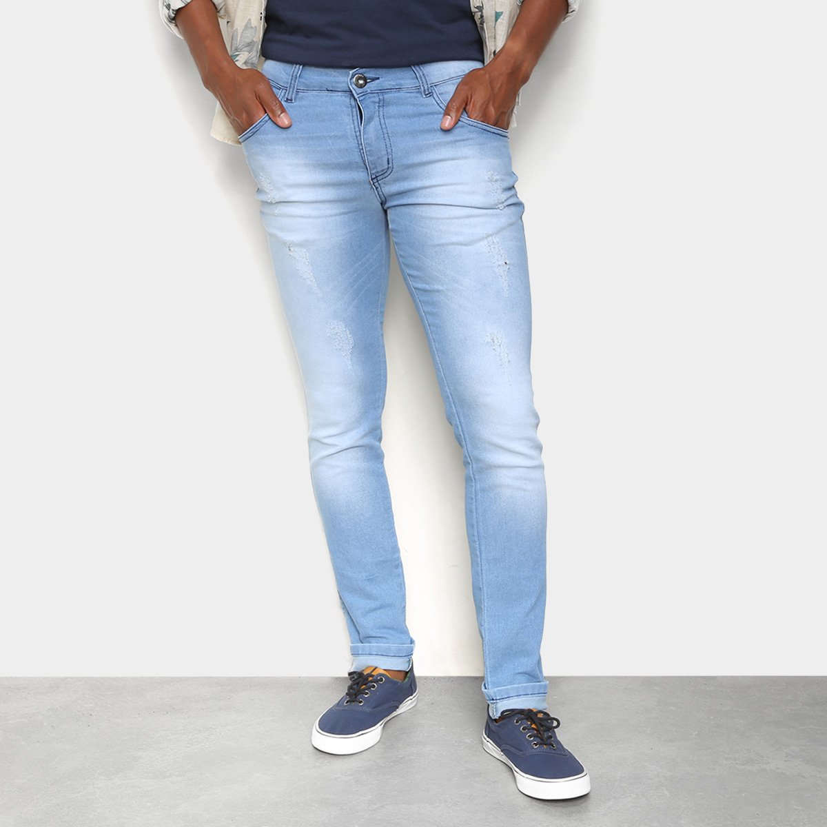 Calça Jeans Coffee Soft Skinny Masculina