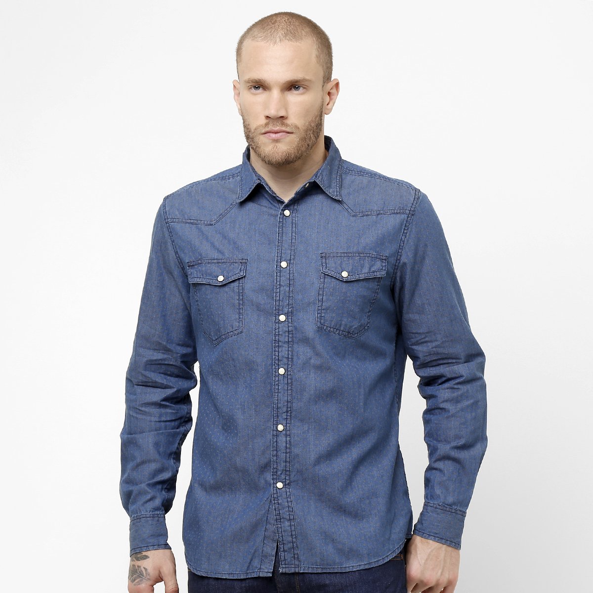 Camisa Pacific Blue Mini Print