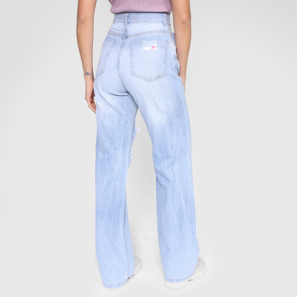 Calça Jeans Biotipo Wide Leg Rasgada Feminina - Tam: 38 - 2