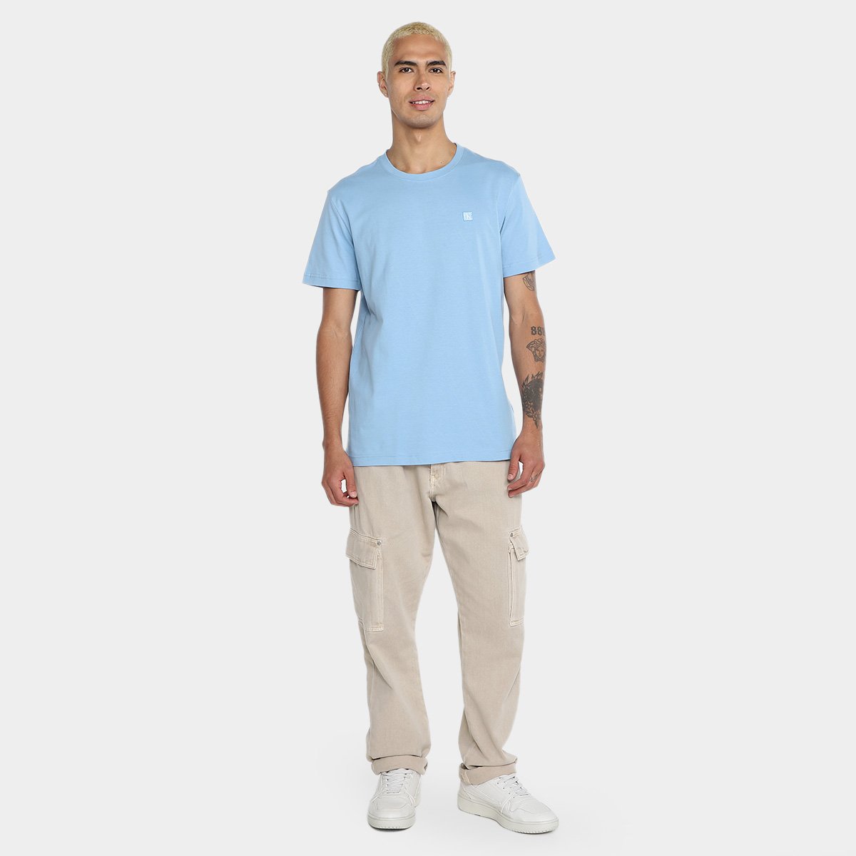 Camiseta Calvin Klein Mini Patch Ck Masculina - Tam: M - 3