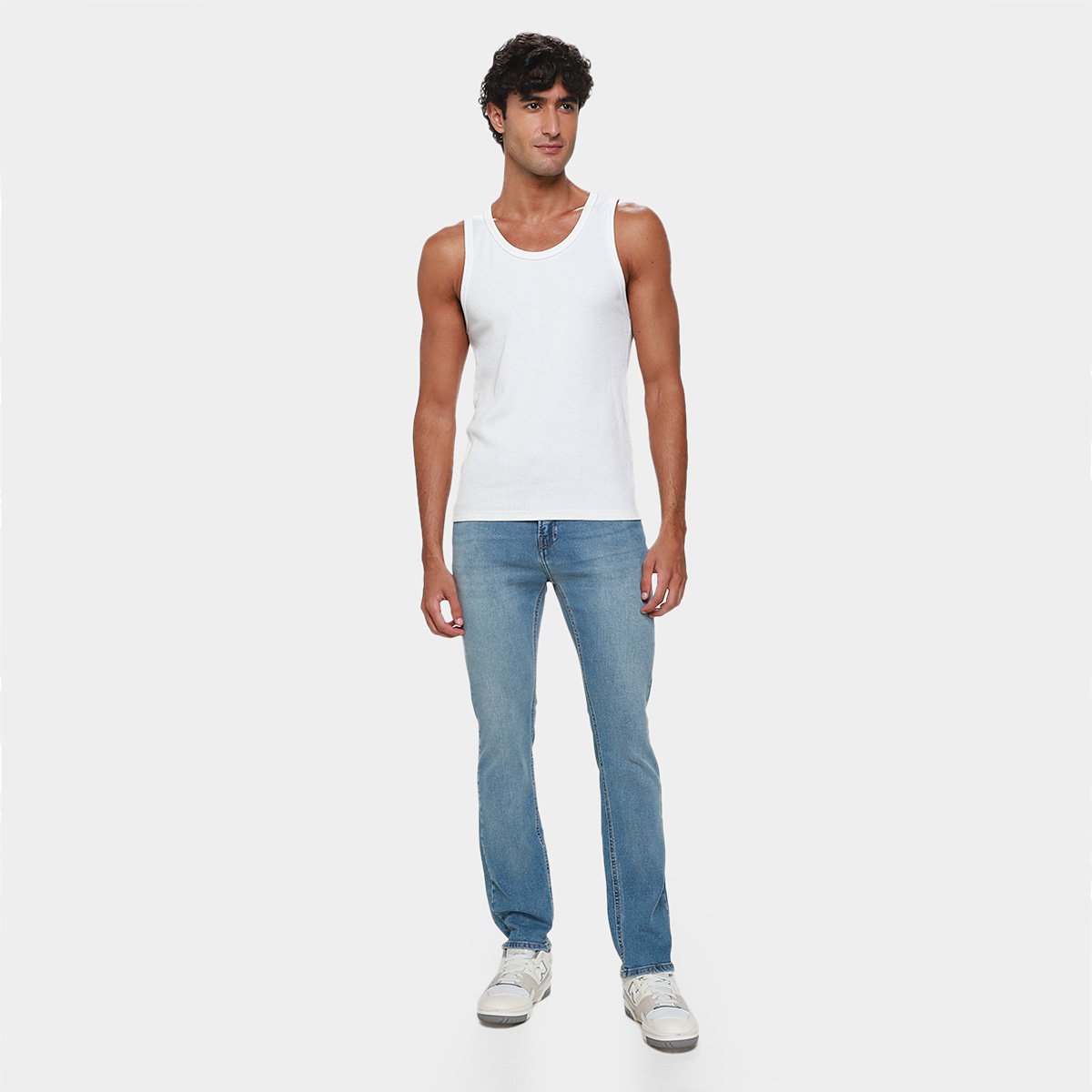 Calça Jeans Slim Calvin Klein 5 Pockets Masculina - Tam: 38 - 4
