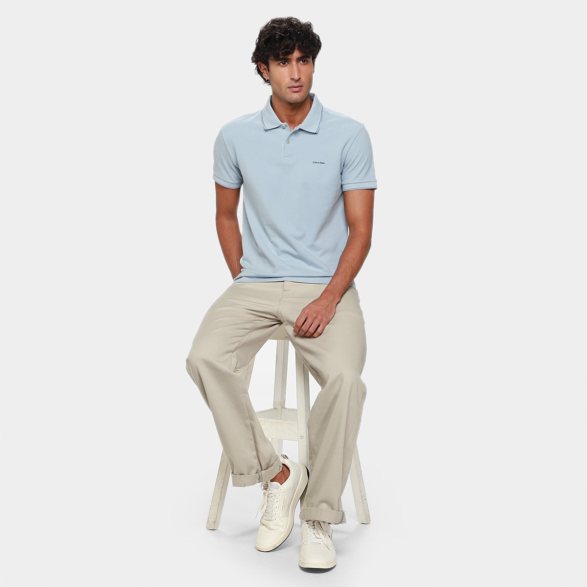 Camisa Polo Calvin Klein Slim Basica Masculino - Tam: M - 5