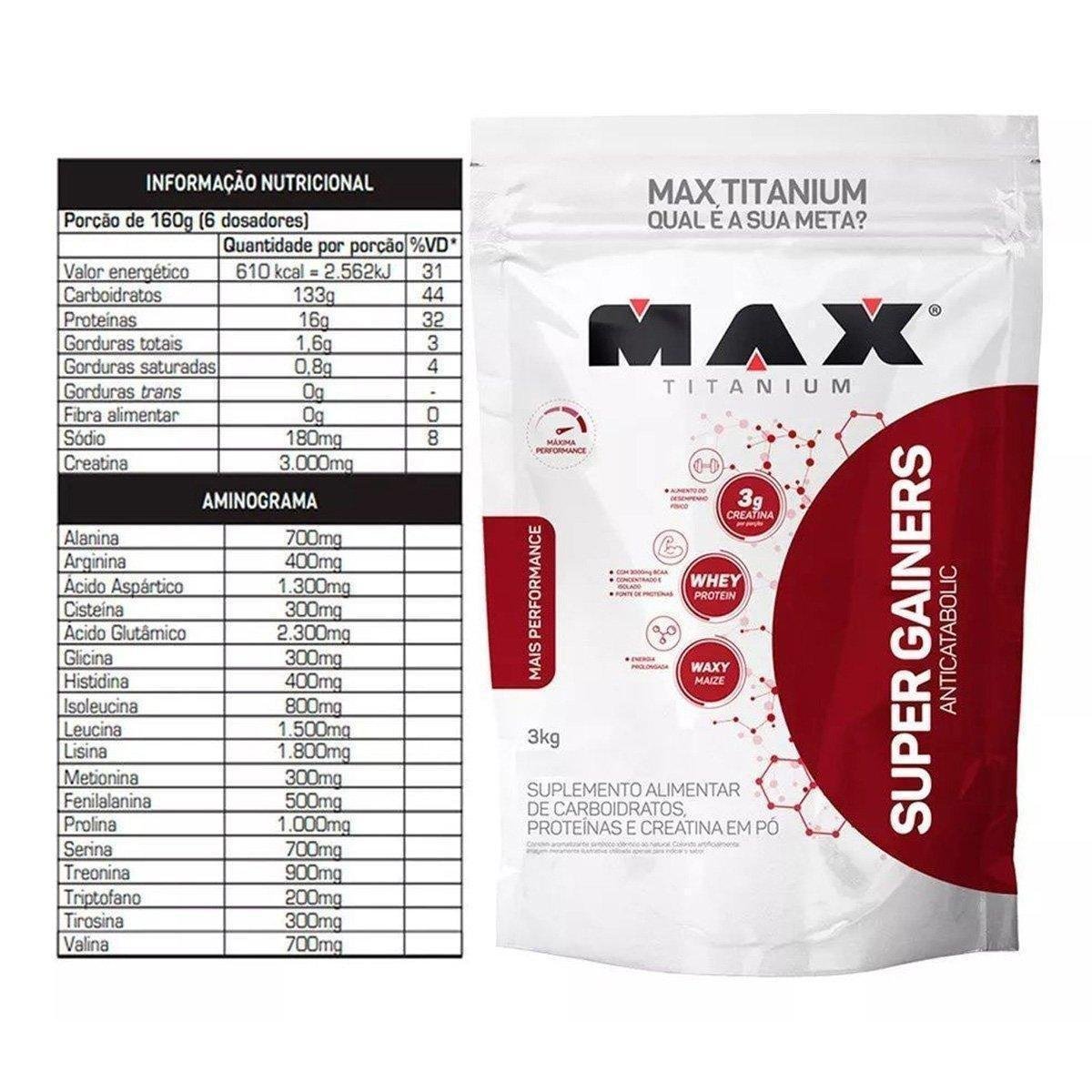 Super Gainers Max Titanium Refil - 3Kg - 1