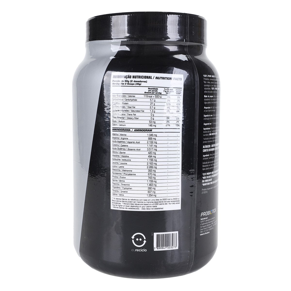 Whey 100% Pure Probiótica - 900g - 1