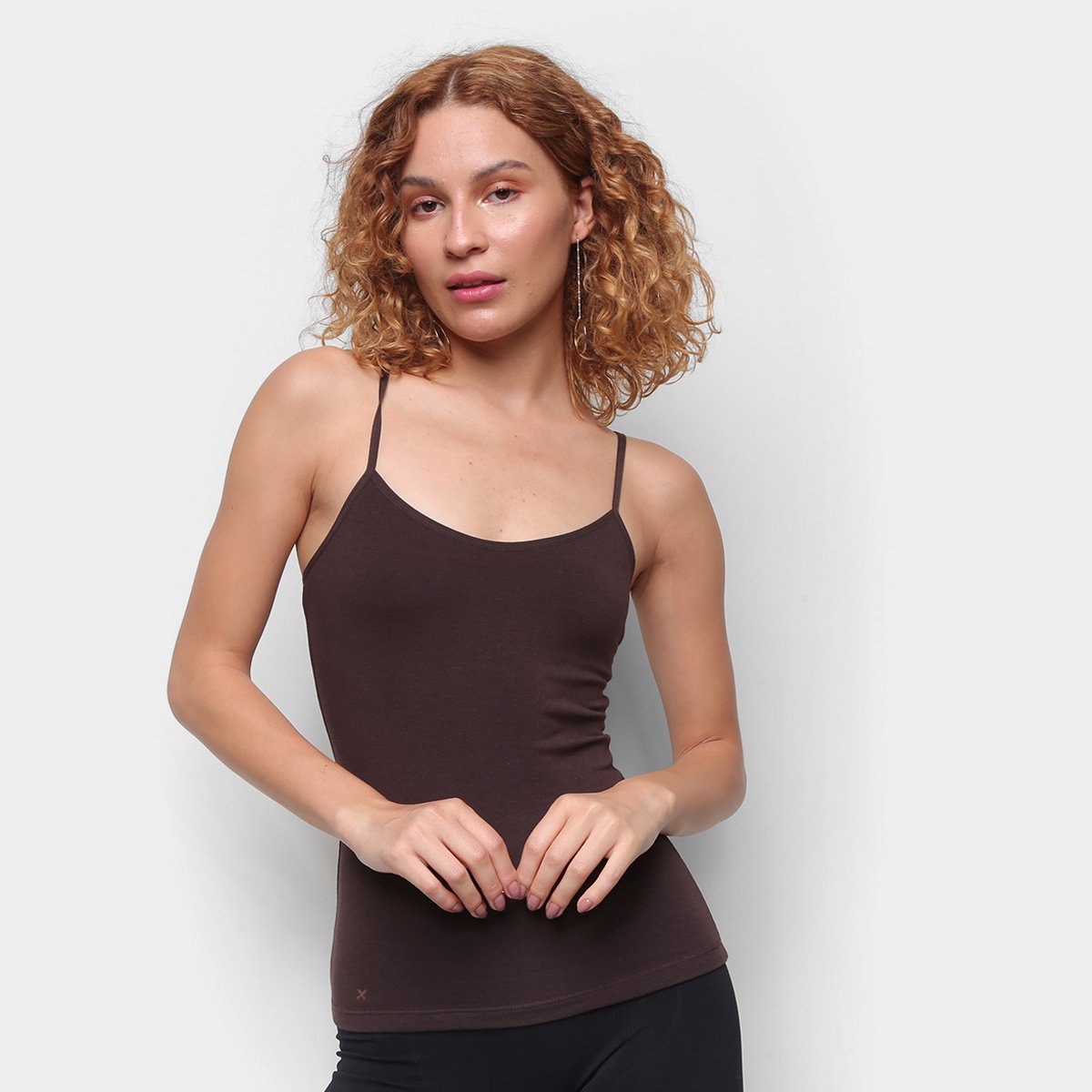 Camisete Hering Básica Com Alças Finas Feminina