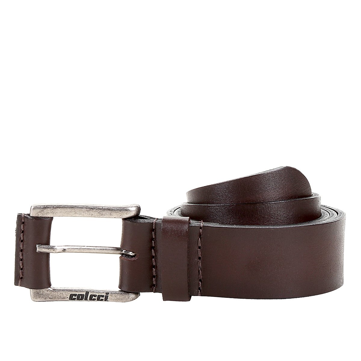 Cinto Couro Colcci Fivela Quadrado Básico Masculino