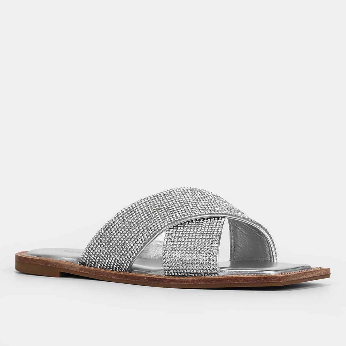 Rasteira Shoestock Brilho Slide Cruzada - Tam: 34 - 2