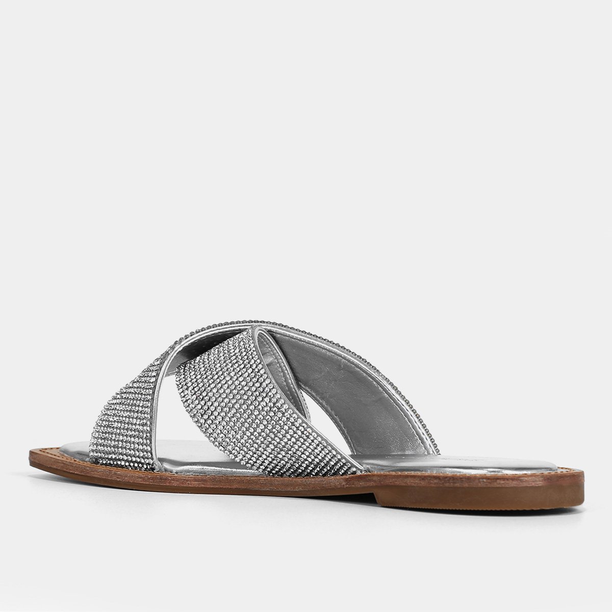 Rasteira Shoestock Brilho Slide Cruzada - Tam: 34 - 3