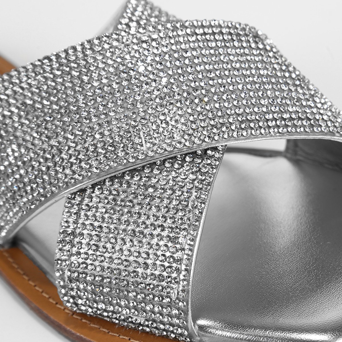 Rasteira Shoestock Brilho Slide Cruzada - Tam: 34 - 4