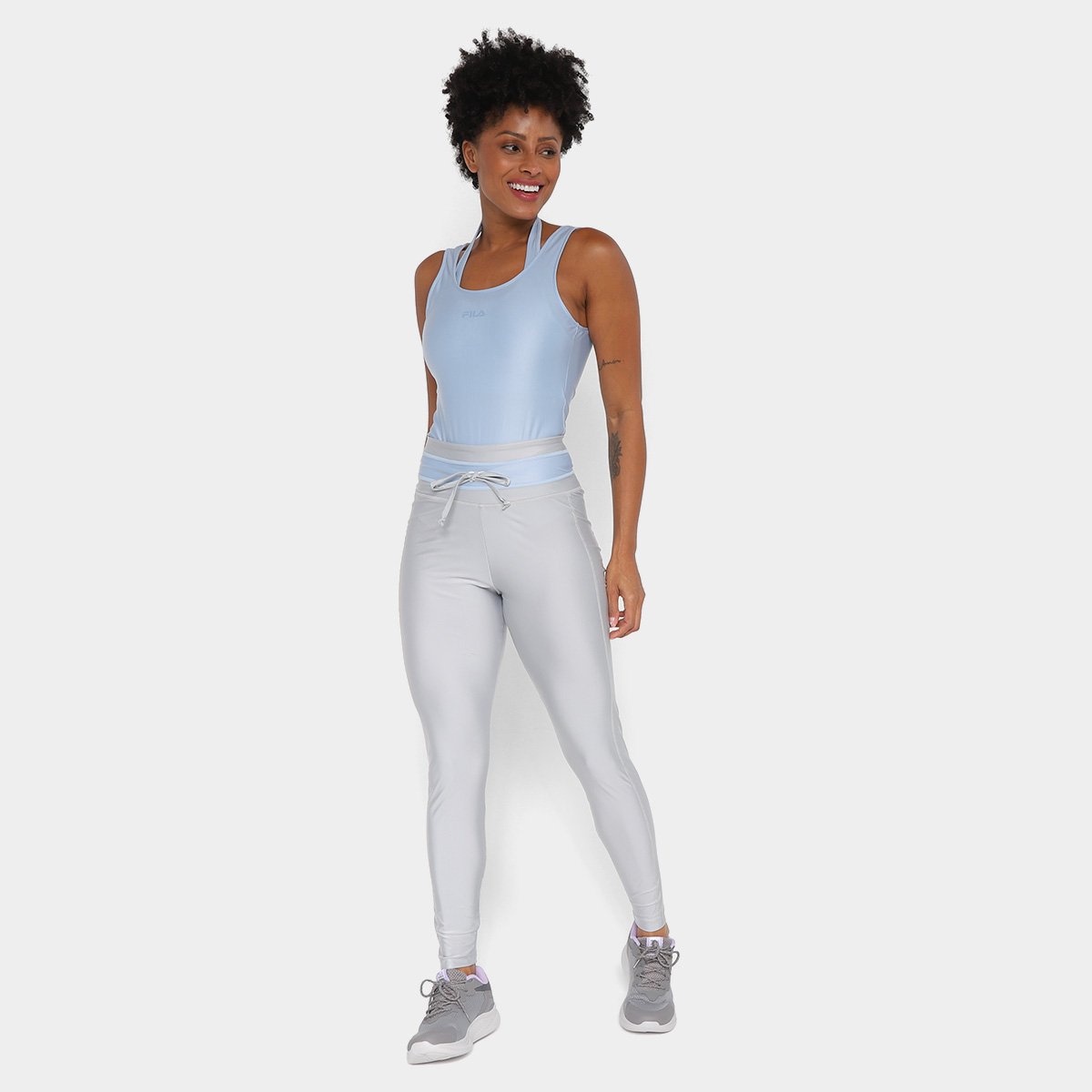 Calça Legging Fila Studio Gloss Mix Feminina - Tam: P - 3