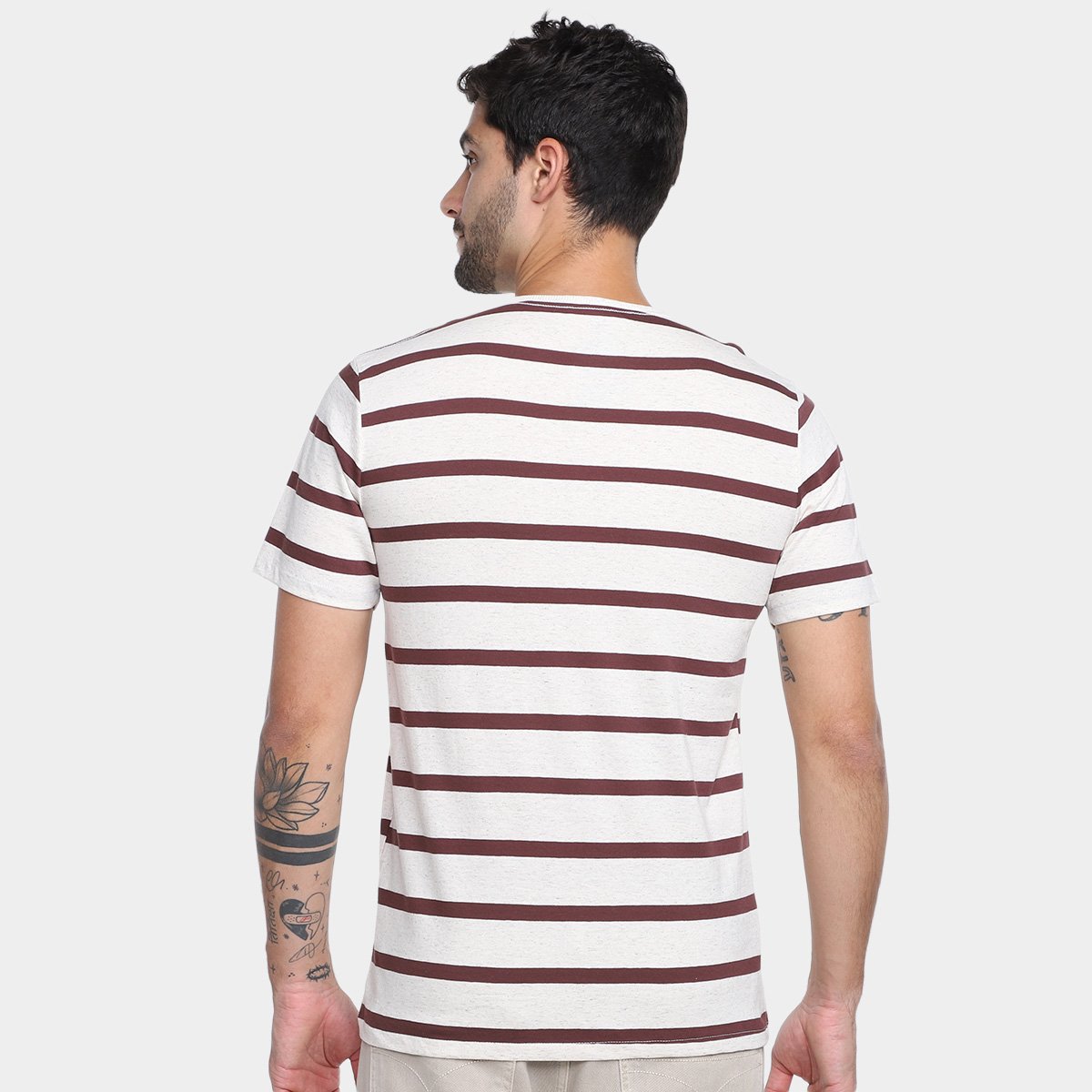 Camiseta Hering Listrada Masculina - Tam: M - 1