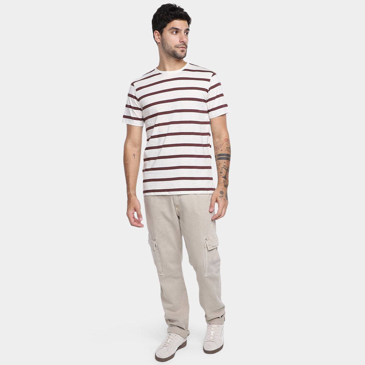 Camiseta Hering Listrada Masculina - Tam: M - 3