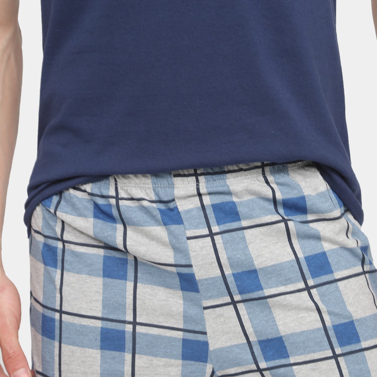 Pijama Hering Curto Gola V Mini Print Masculino - Tam: M - 2