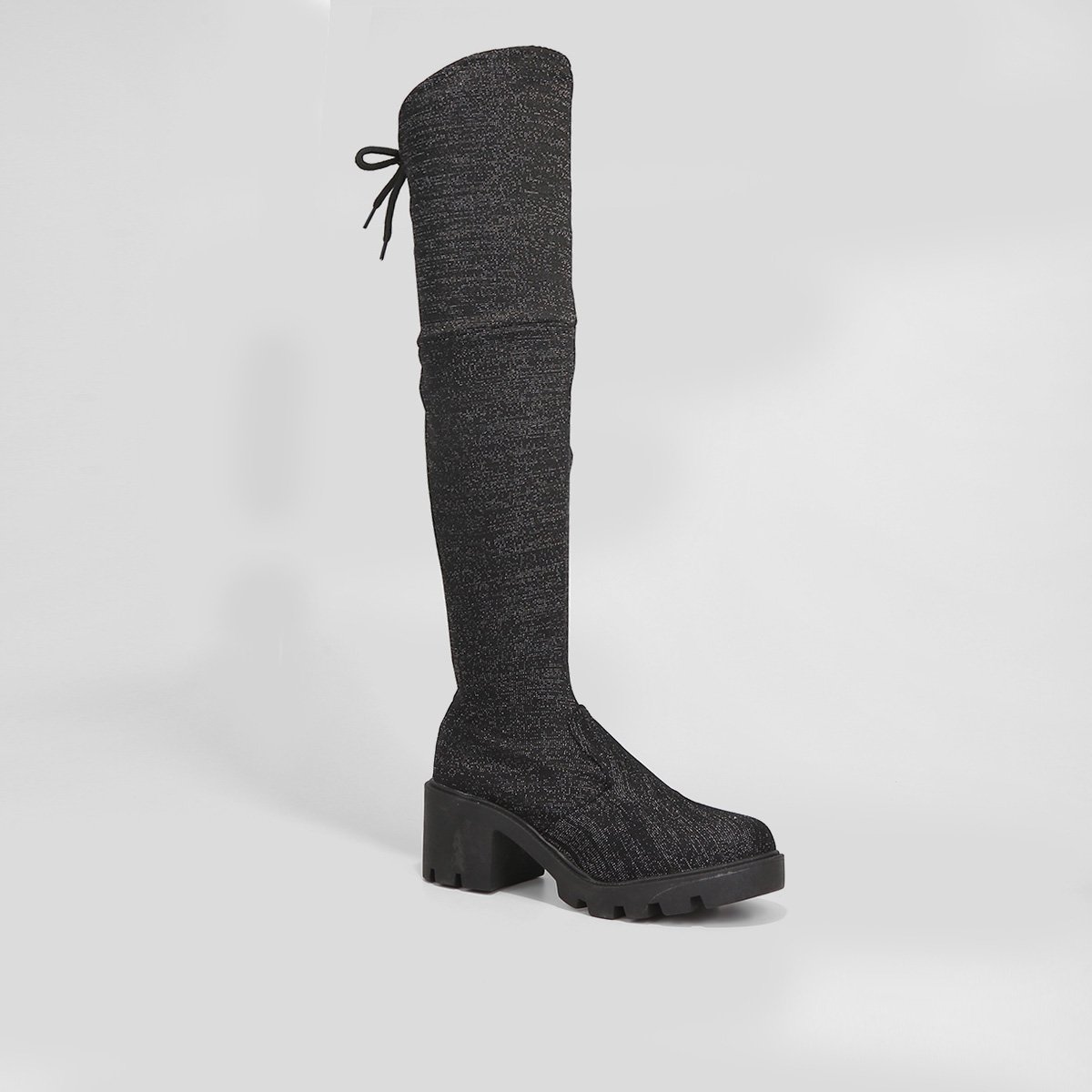 Bota Cano Alto Look Fashion Amarração Feminina - Tam: 38 - 2