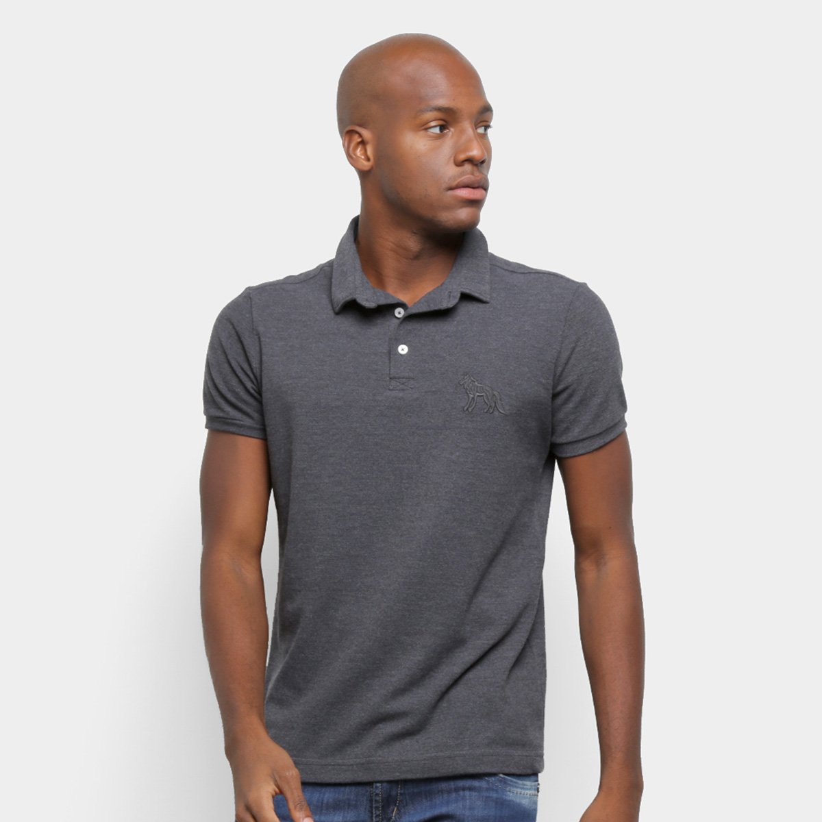 Camisa Polo Acostamento Lisa Masculina