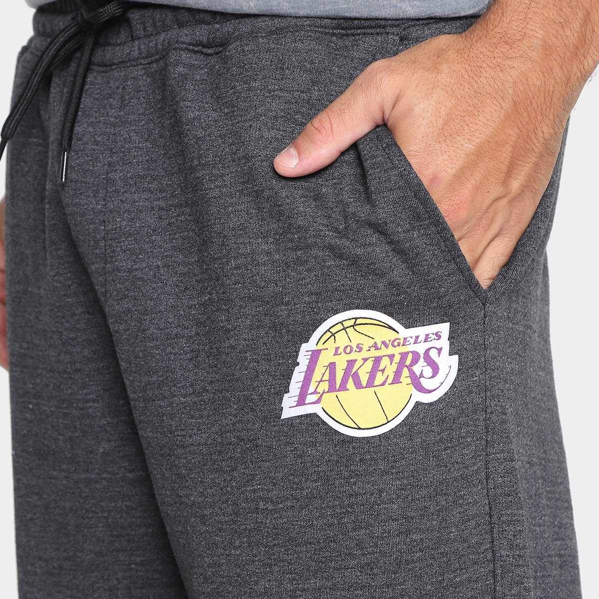 Calça Moletom NBA Los Angeles Lakers Masculina - Tam: P - 2