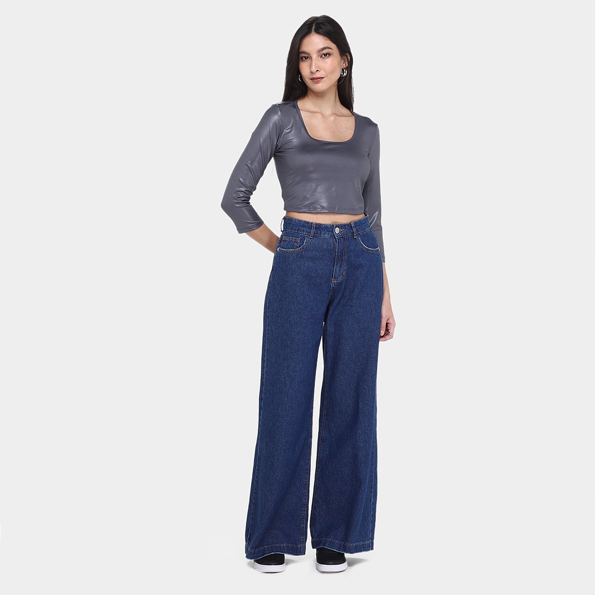 Camiseta Cropped Colcci Manga Longa Feminina - Tam: M - 3