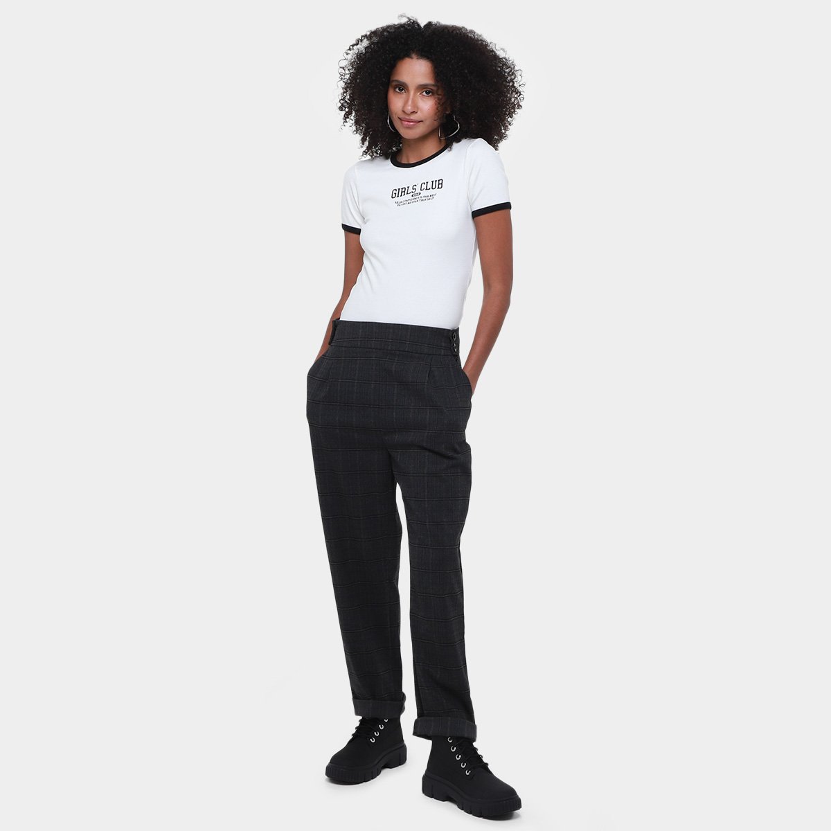 Calça Colcci Xadrez Feminina - Tam: 38 - 3