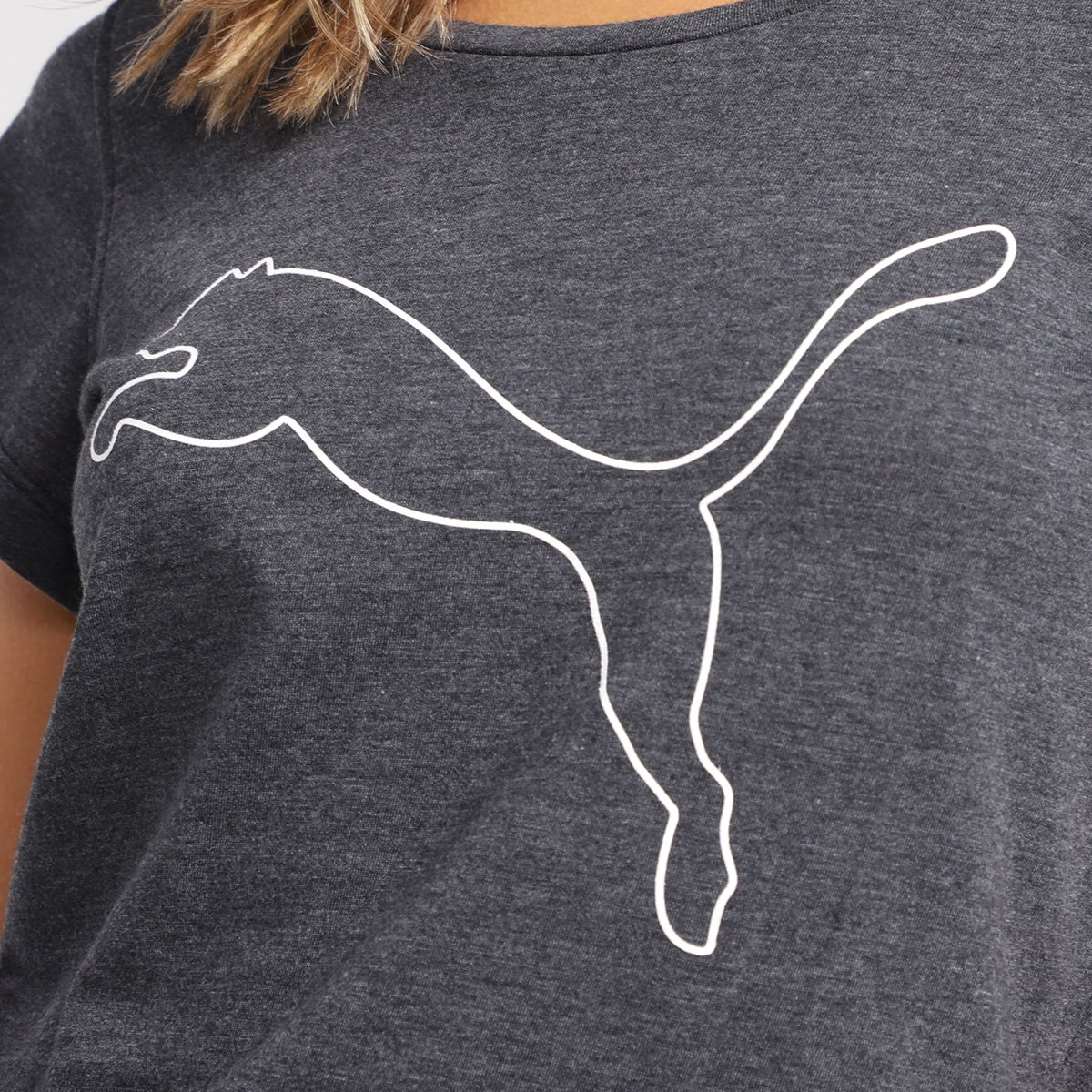 Camiseta Puma Performance Heather Cat Feminina - Tam: G5 - 2