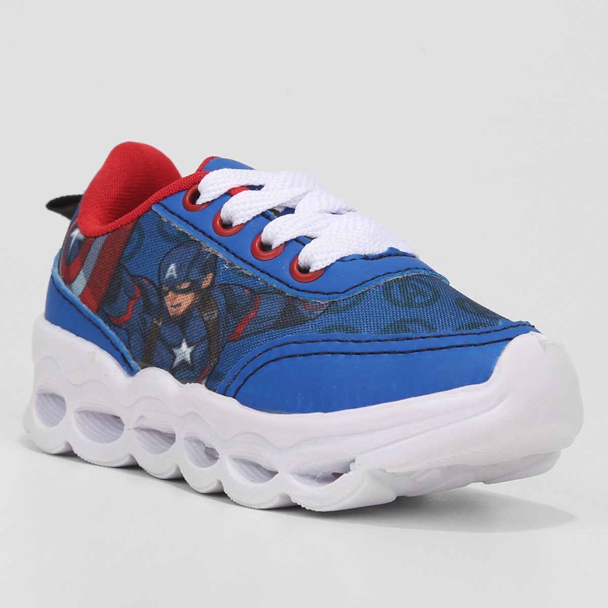 Tênis Infantil  Marvel Capitão América Com Led Menino - Tam: 20 - 2