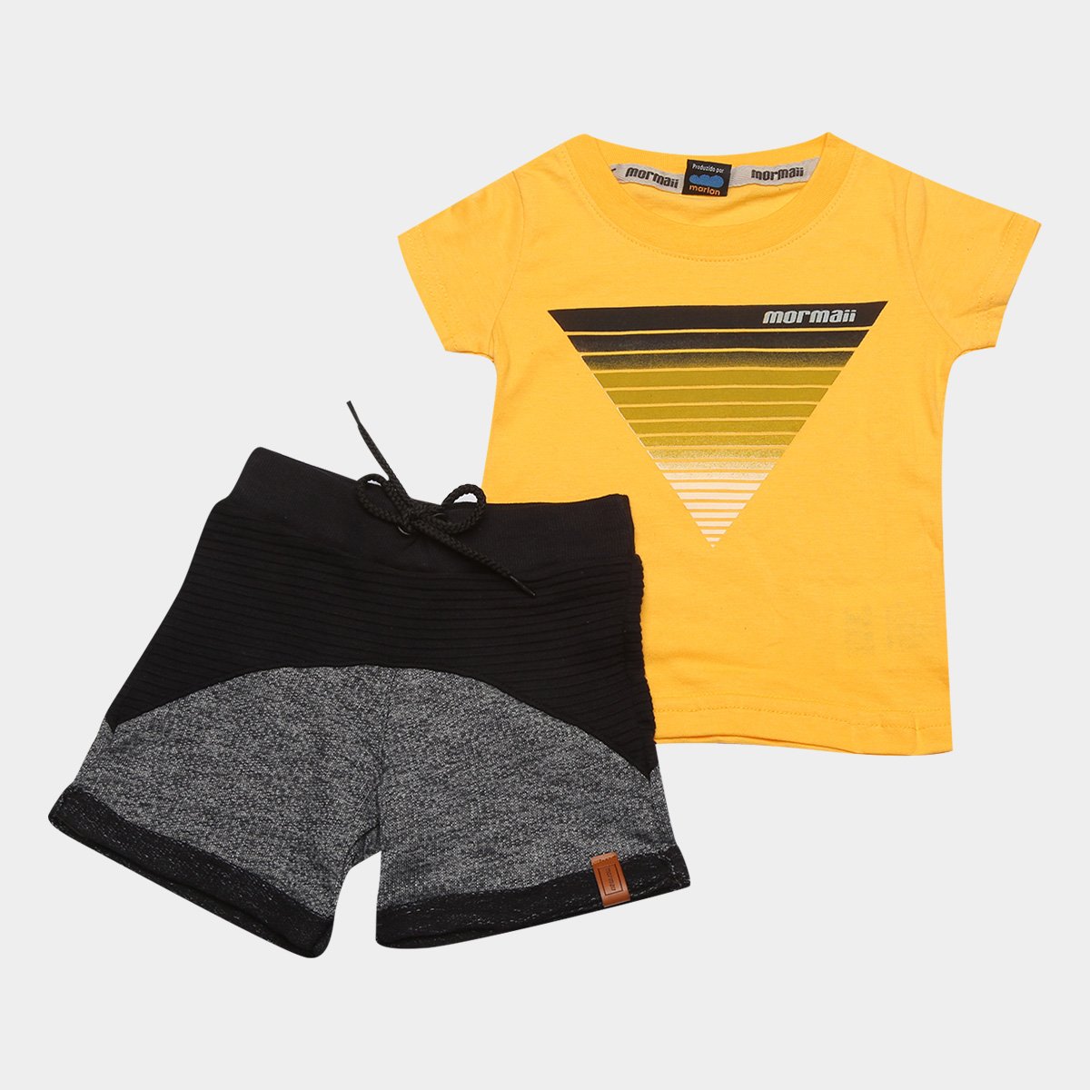 Conjunto Infantil Mormaii Camiseta Estampada + Bermuda Flamê Masculino