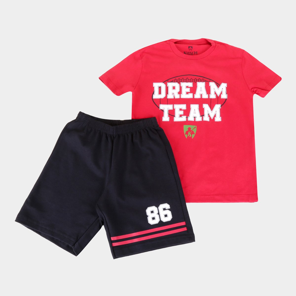 Conjunto Infantil MR. Kitsch Dream Team Camiseta + Short Masculino