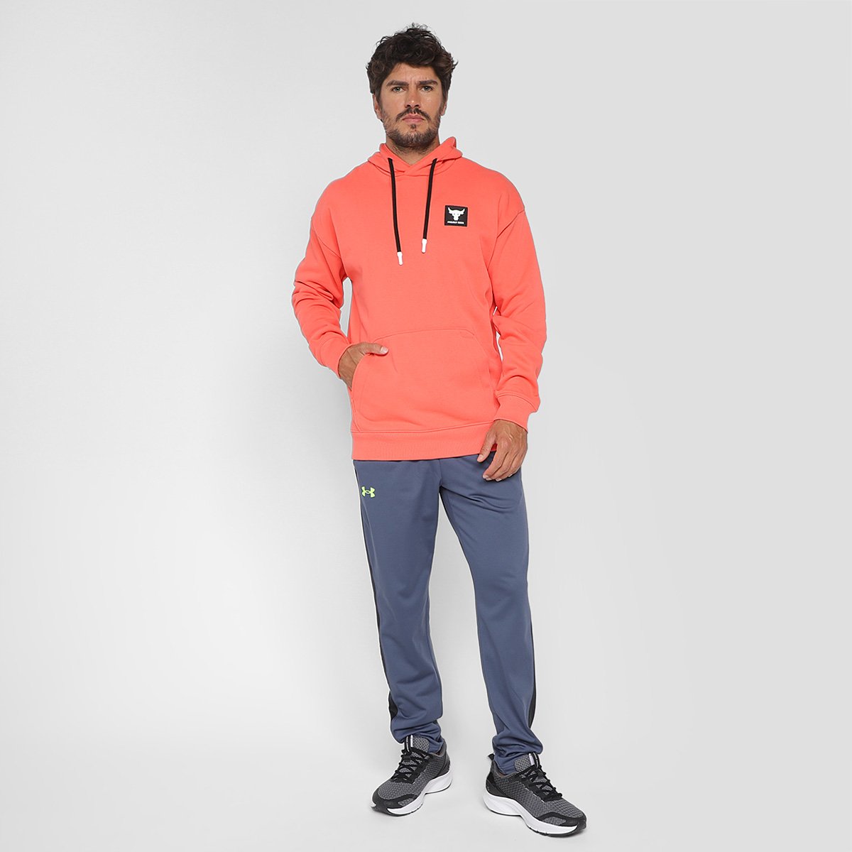 Blusa Moletom Under Armour Pjt Rock Hw Terry Com Capuz Masculina - Tam: P - 3