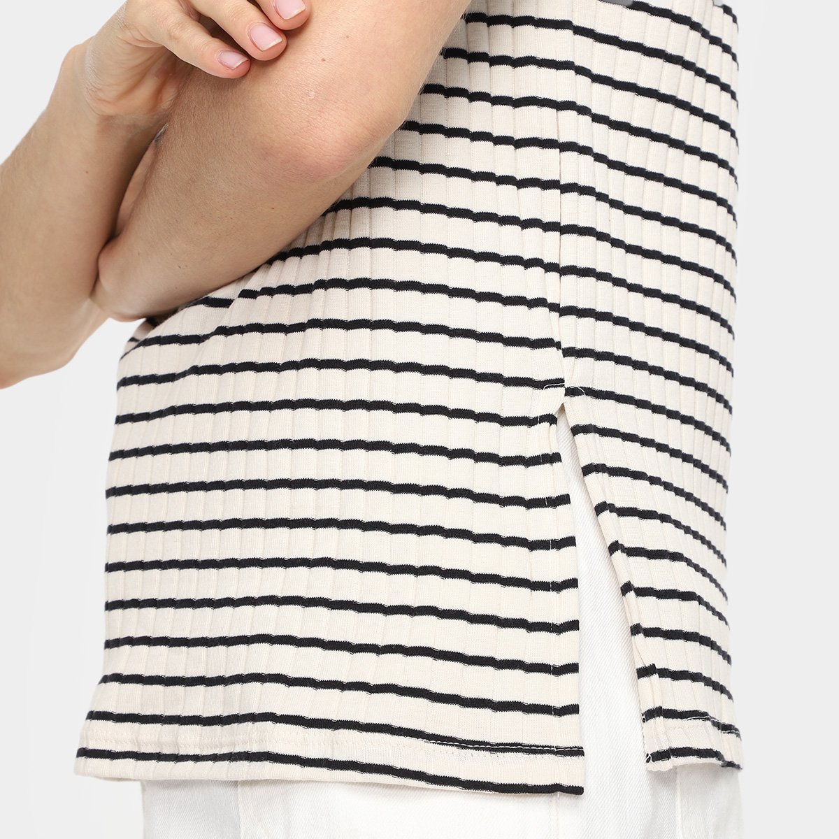 Camiseta Hering Listrada Feminina - Tam: M - 2