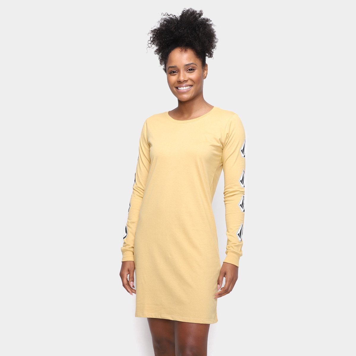 Vestido Volcom Curto Deadly Stone Manga Longa