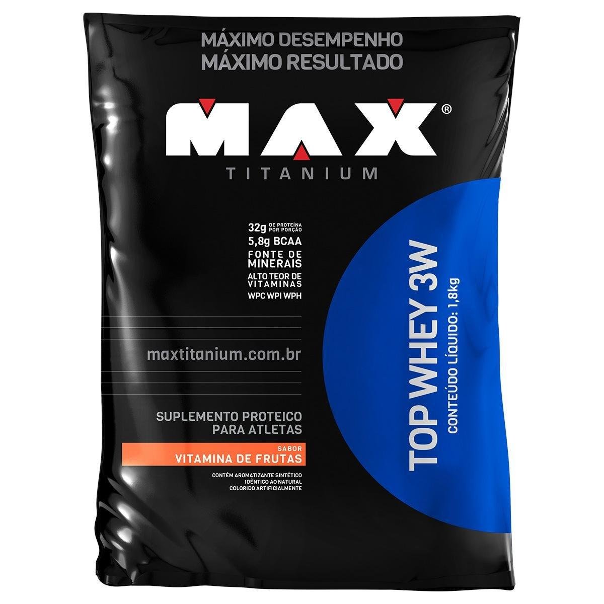 Top Whey 3W 1,8 kg Refil - Max Titanium
