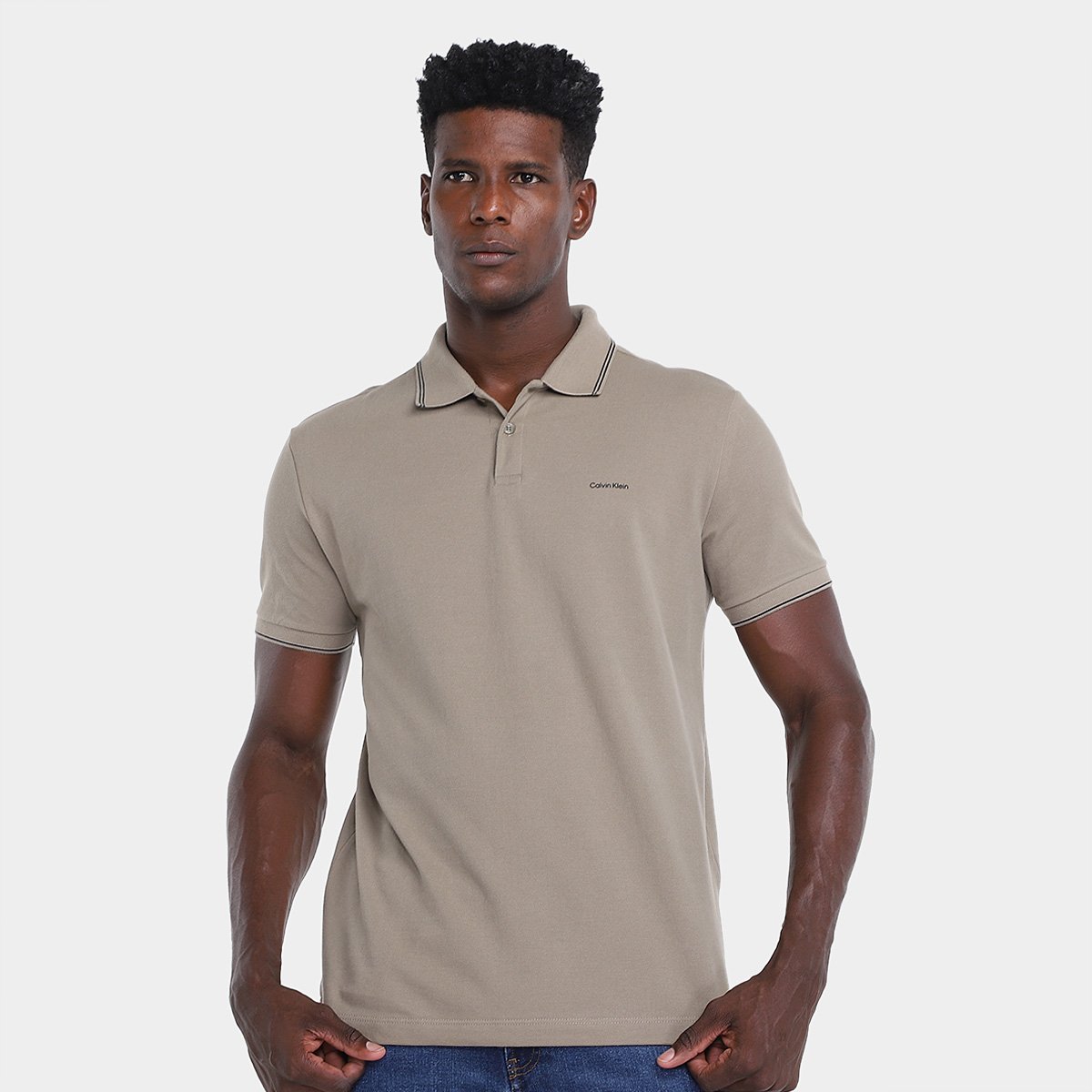 Camisa Polo Calvin Klein Regular Básica Masculina