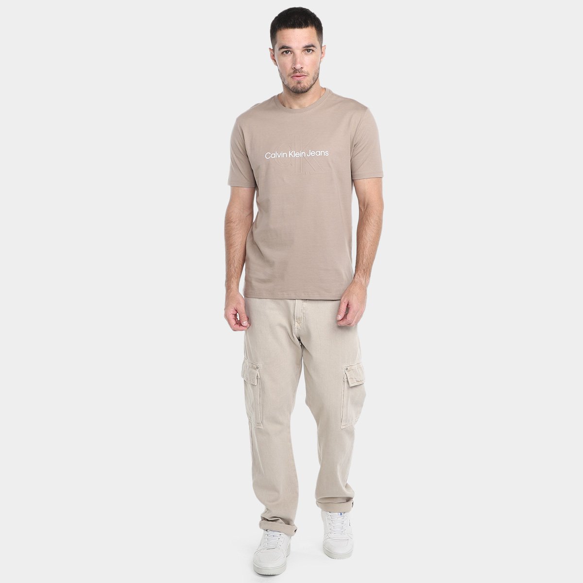 Camiseta Calvin Klein Embossed Masculina - Tam: M - 3