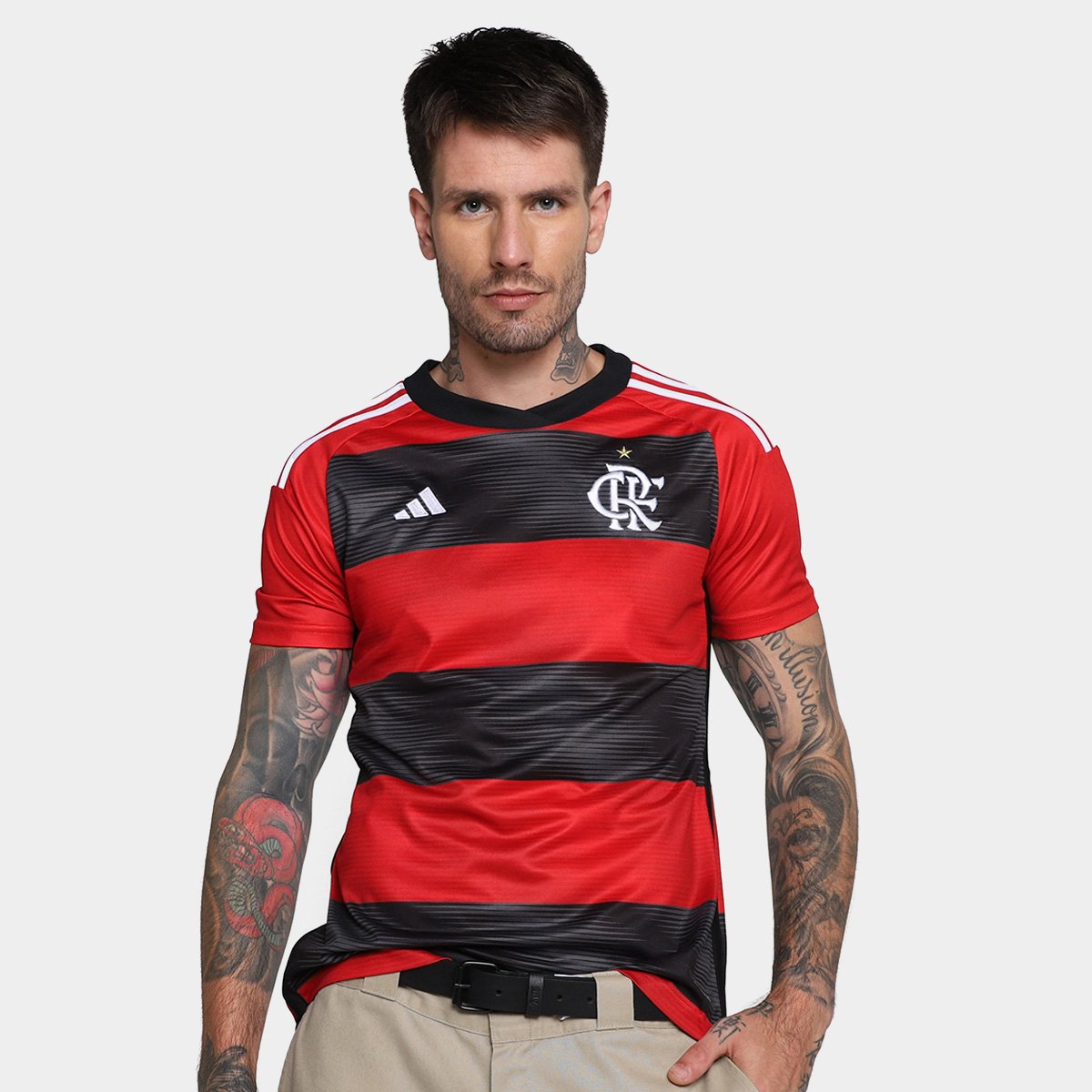 Camisa Flamengo I 23/24 s/n° Torcedor Adidas Masculina - Tam: P - 2