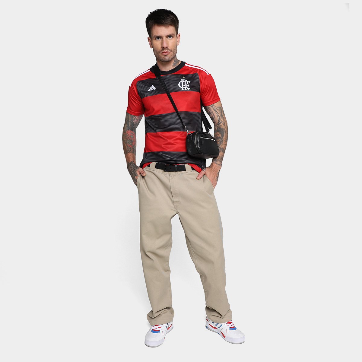 Camisa Flamengo I 23/24 s/n° Torcedor Adidas Masculina - Tam: P - 4